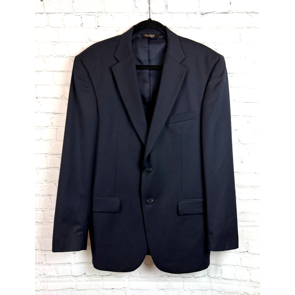JOS. A. BANK blue (near black) 100% wool mens jacket blazer 40L